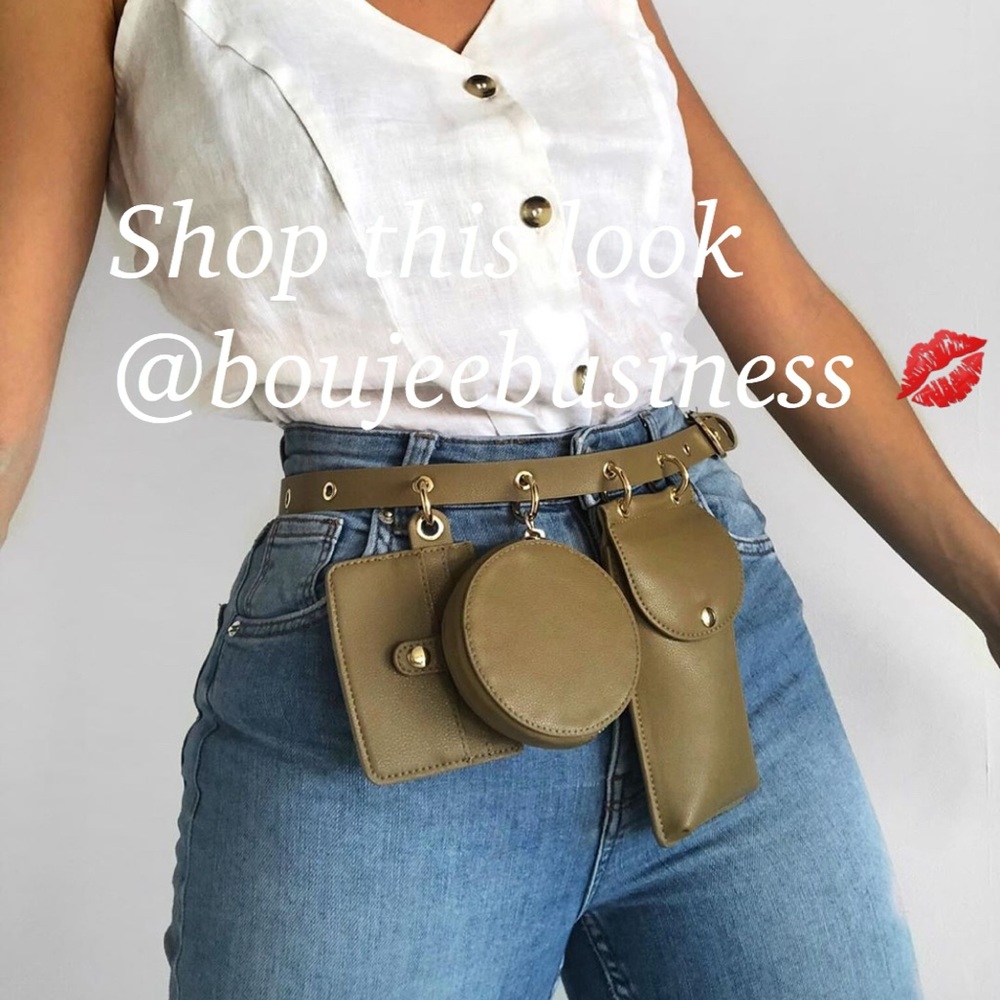 H&M Faux Leather Belt Bag with Phone Case - Picture 5 of 13